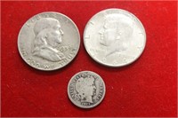 Lot of 3 90% Silver Coins