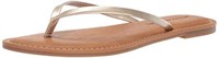 Amazon Essentials Women's Thong Sandal, Gold, 7