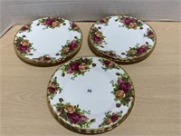 6 Royal Albert Old Country Roses Bread And Butter