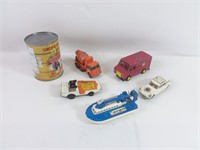 5 véhicules miniatures dont Corgi, Matchbox, Ertl