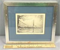 Washington Monument Etching by Don Swann
