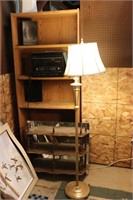 Lamp, Stereo & Bookcase