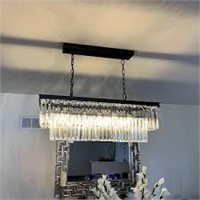 32in 8-Light Black Crystal Chandelier HD-FSD-53