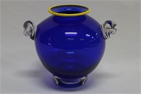Scandinavian Art Glass Vase,