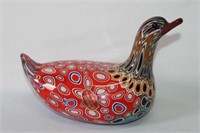 Good Murano Millifori Glass Duck,