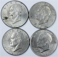 4 Eisenhower Dollar Coins