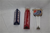 3 Beer Tap Handles - Budweiser Plastic Beer Tap