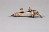 Antique Two-Piece Metal Whistle by Unknown Maker,