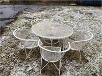 Iron Table with 6 chairs