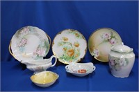 Three plates including Limoges, 10.5 , 9 & 8.5",