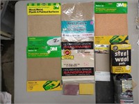 Mixed Lot of Sandpaper and Steel Wool