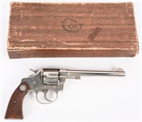 NICKEL 6" COLT POLICE POSITIVE .38 (1928 PROD)