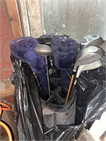 Golf clubs, and bag