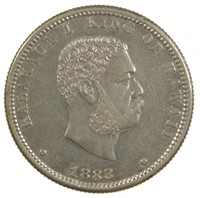 Hawaii. AU-50 1883 Quarter