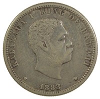 Hawaii. EF-40 1883 Quarter