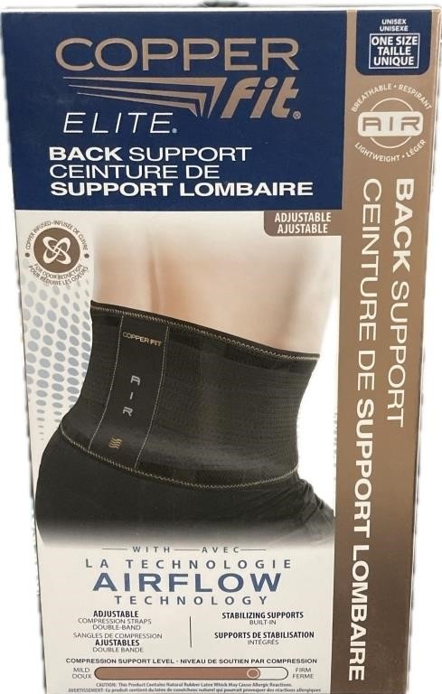 Copper Fit Elite Back Support One Size ^