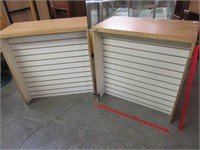 (2) floor model 3ft counters (slatboard fronts)
