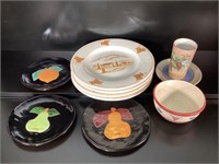 Viarity Plates Vintage R Wood Studio Pottery More.
