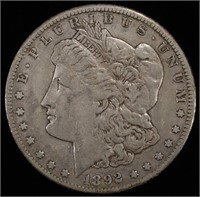 1892-CC MORGAN DOLLAR XF
