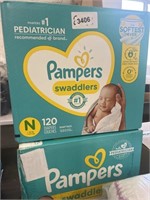 Lot of (2) Boxes of Swaddlers Size Newborn