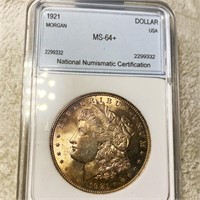 1921 Morgan Silver Dollar NNC - MS64+
