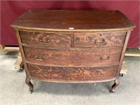 Antique Oak Dresser Bowed Front