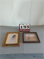 2 Wooden Framed Native American Pictures
