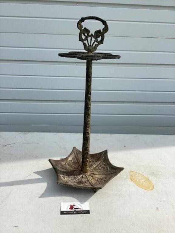 Cast-iron umbrella stand 22 inches tall