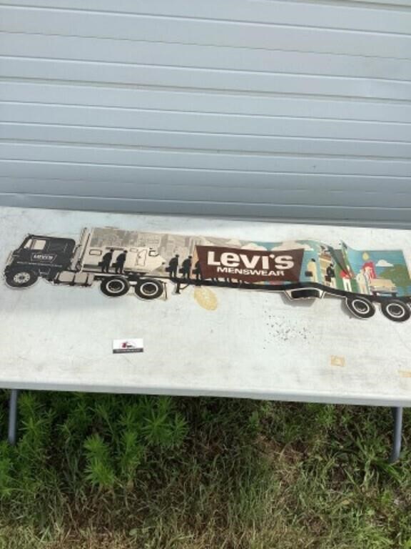 Levis menswear advertising sign 55 inches long