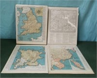World Atlas and Gazetteer maps of England and