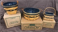 3 Longaberger collector club baskets