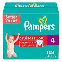 Size 4 108 pcs  Pampers Cruisers Baby Diapers