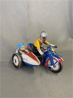 Contemporary Tin Litho Wind-Up Motorcycle