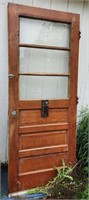 Older Wood Panel Glass Door 77.5" x 32"