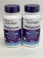 2 Bottles Natrol Melatonin 5 mg Tablets