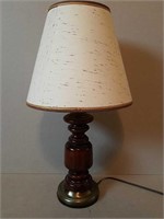 Vintage Wood and Metal Table Lamp