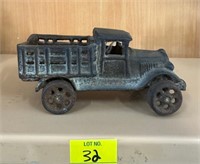 Vintage Cast Iron Model T Stake Bed Farm Truck