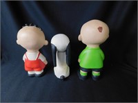 Lot Of 3, Ceramic Charlie Brown Figurines