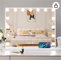 Leishe Vanity Mirror with Lights 15LED Bulbs