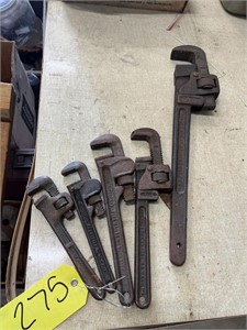 (5) PIPE WRENCHES