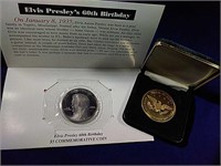 1995 ELVIS PRESLEY $5 COMMEMORATIVE COIN AND