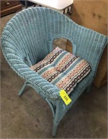 PAINTED WICKER CHAIR