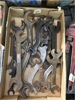 Box of assorted wrenches