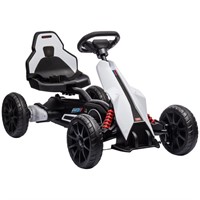 W4183  Aosom Electric Go Kart, Kids, White