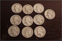 SELECTION OF 1940'S  SILVER QUARTERS