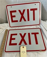 L283- Pair of Metal Exit Signs