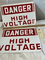 L279- Danger High Voltage Signs set of 2