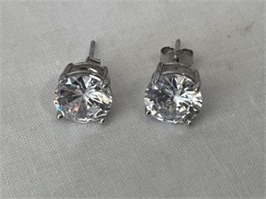 CZ Sterling Stud Earrings
