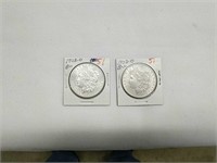2pc Lot Of 1902-o Morgan Silver Dollars
