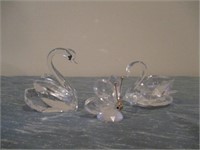 glass swans .